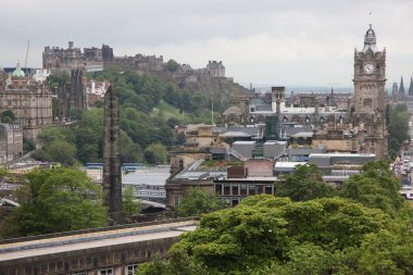 Edinburgh vista edinburgh Kalesi de dahil olmak üzere calton Hill