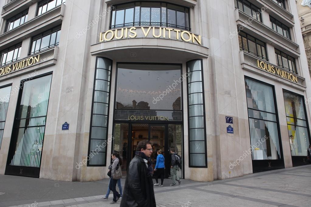Louis Vuitton store on the Champs-Elysees in Paris, France – Stock