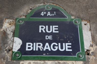 rue de birague sokak tabelası
