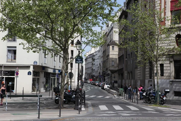 Utsikt över gatan i Paris — Stockfoto