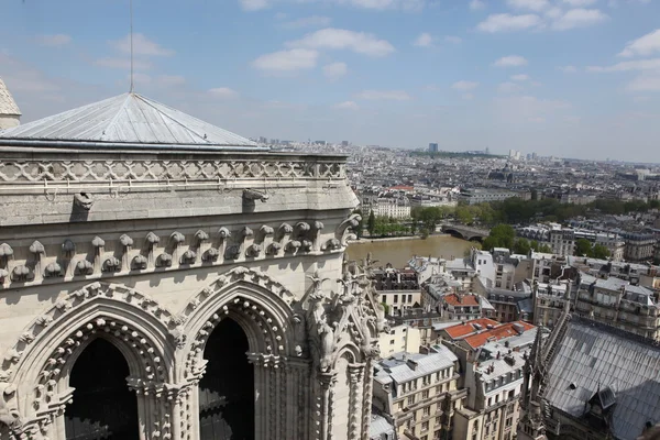 Pemandangan dari puncak Katedral Notre Dame — Stok Foto