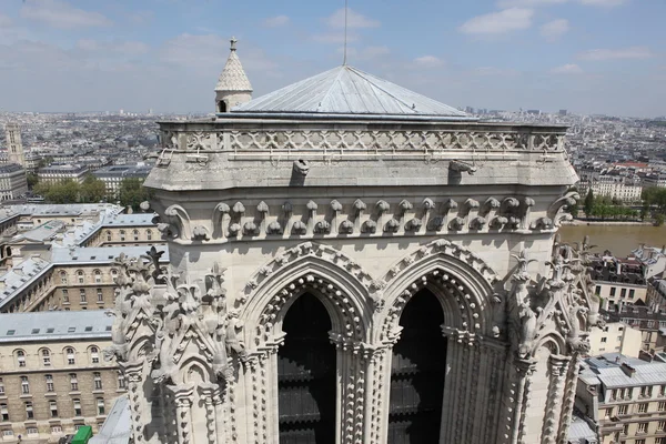 มุมมองจากด้านบนของโบสถ์ Notre Dame — ภาพถ่ายสต็อก