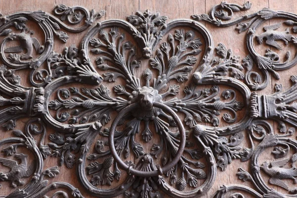 Drzwi szczegółowo notre Dame de paris — Zdjęcie stockowe