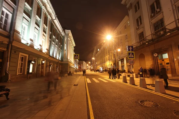 在莫斯科，俄罗斯街的夜景 — 图库照片