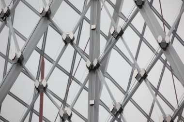 modern mimari - çelik ve cam bölümü