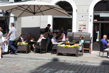 Riga, Letonya Açık Restoran.