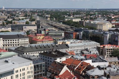 eski riga şehri havadan görünümü