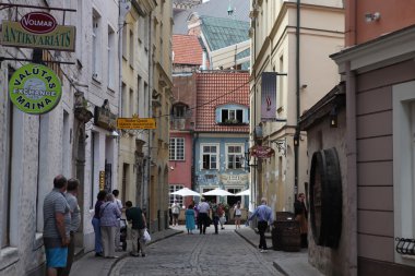 Riga, Letonya eski şehir binaları