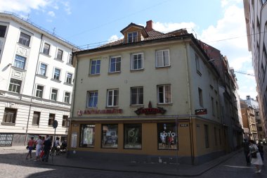 sokaklarda eski şehir, riga, Letonya