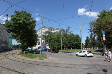 sokaklarda eski şehir, riga, Letonya