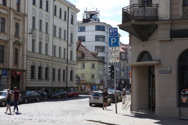 sokaklarda eski şehir, riga, Letonya