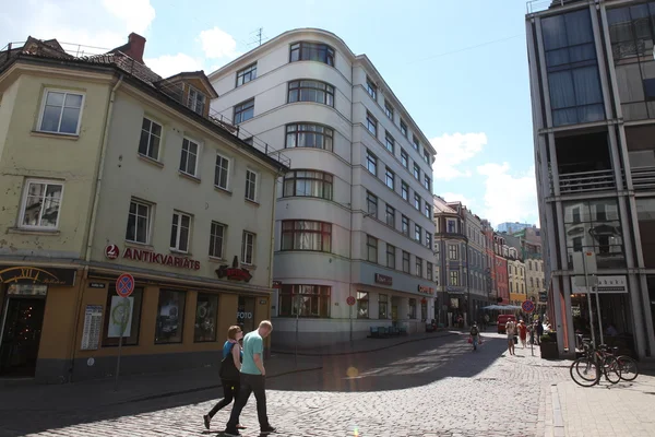 Le strade del centro storico, Riga, Lettonia — Foto Stock