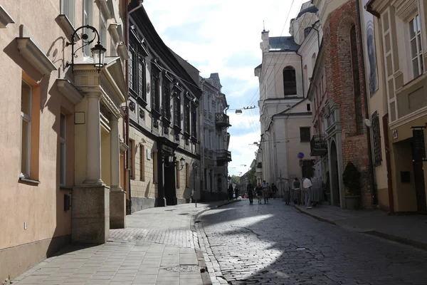 Vilnius oldtown straat, Litouwen — Stockfoto