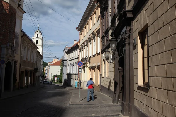 Vilnius oldtown street, Lituania — Foto de Stock