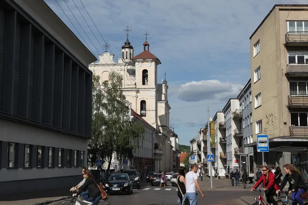 Vilnius Staroměstské ulici, Litva — Stock fotografie