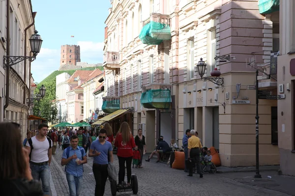 Vilnius oldtown straat, Litouwen — Stockfoto