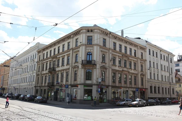 Las calles en el casco antiguo, Riga, Letonia — Foto de Stock