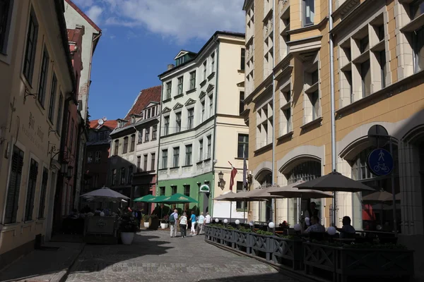 Medieval street in old Riga — Stock Photo, Image