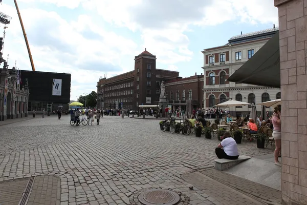 Plaza en la parte antigua de Riga, Letonia —  Fotos de Stock