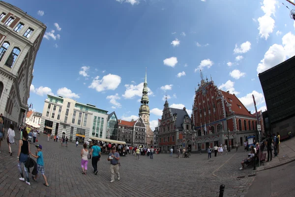 Plac w starej części w Rydze, Łotwa — Zdjęcie stockowe