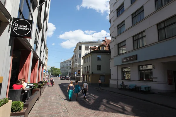 Le strade del centro storico, Riga, Lettonia — Foto Stock
