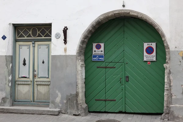 Door with signs — Stock Photo, Image