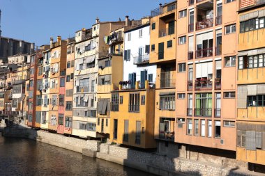 tarihi kent evleri Girona, İspanya