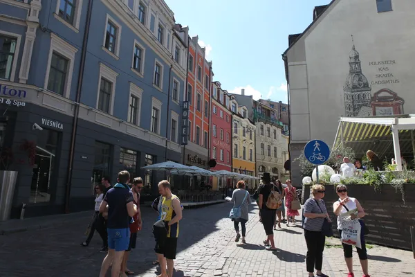 Street of Riga, Latvia — Stock Photo, Image