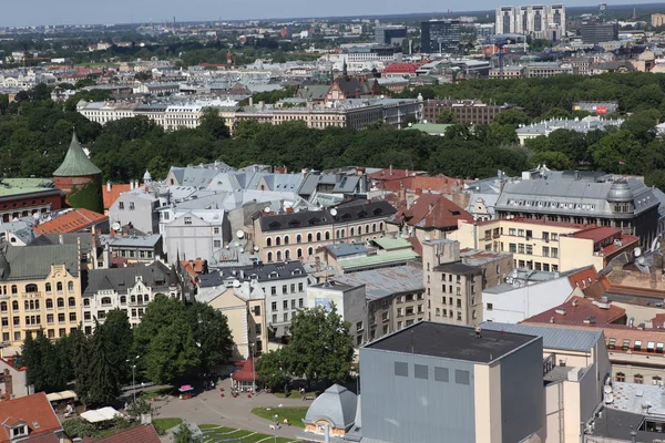 Widok z góry w Rydze — Zdjęcie stockowe