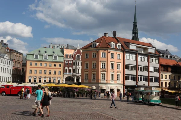 Rua de Riga, Letónia — Fotografia de Stock