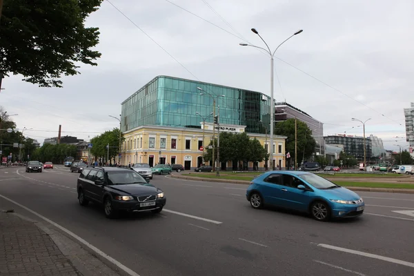 Straten van moderne deel van Tallinn — Stockfoto