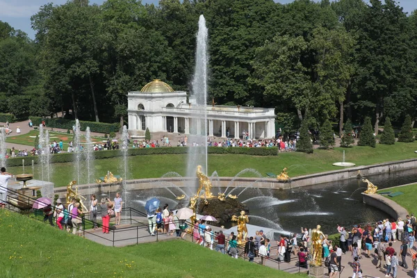 Fountains in Peterhof — Stock Photo, Image