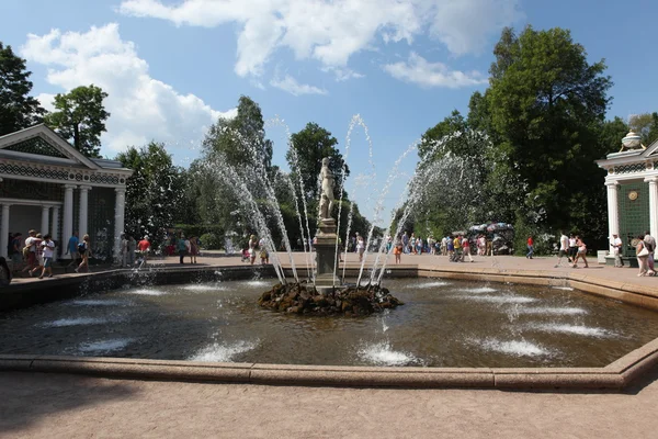 Fonteinen in petergof park — Stockfoto