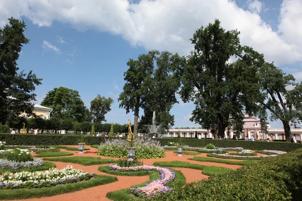 Fuentes en el parque Petergof — Foto de Stock