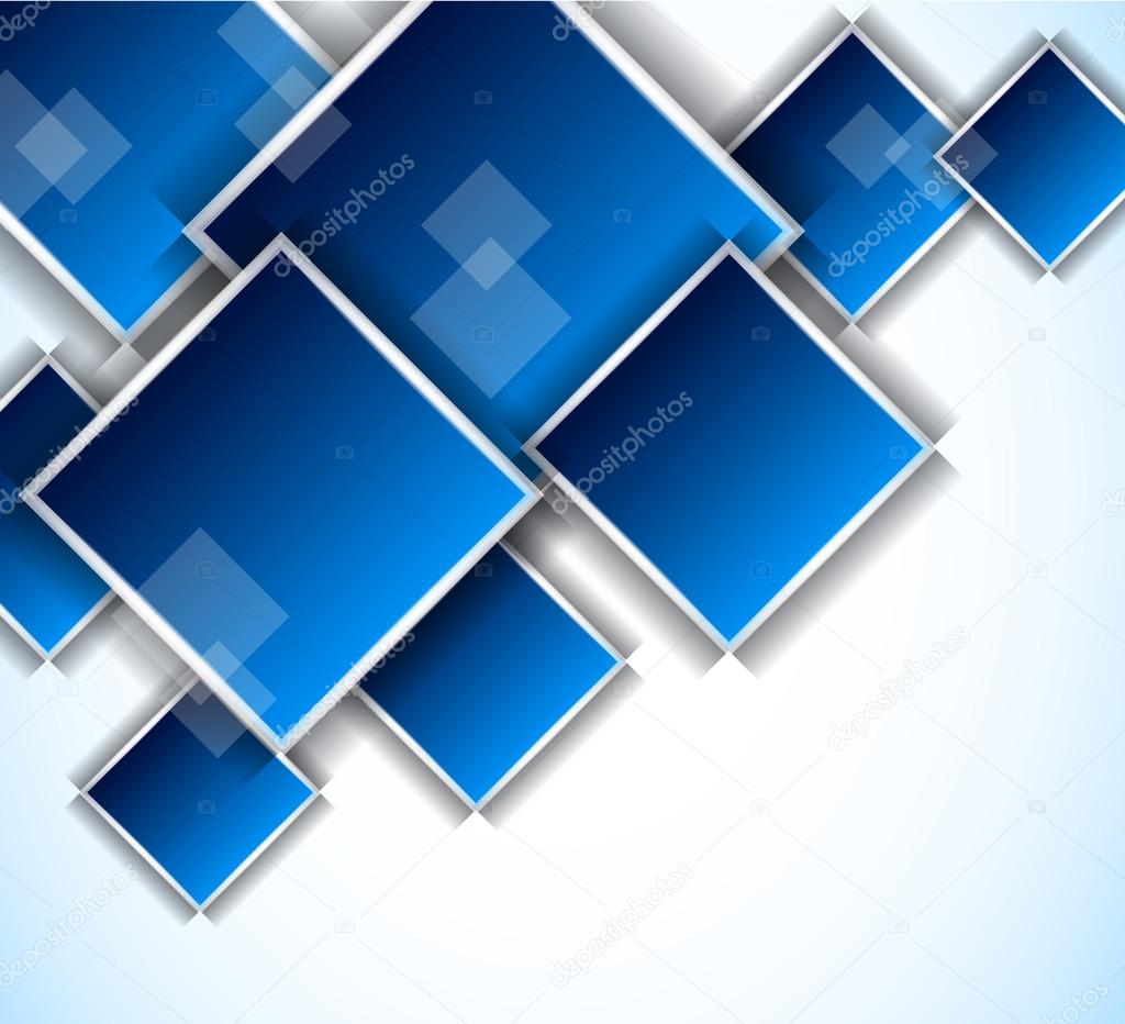 Background with blue squares