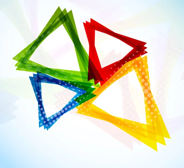 Achtergrond met kleurrijke driehoeken — Stockvector