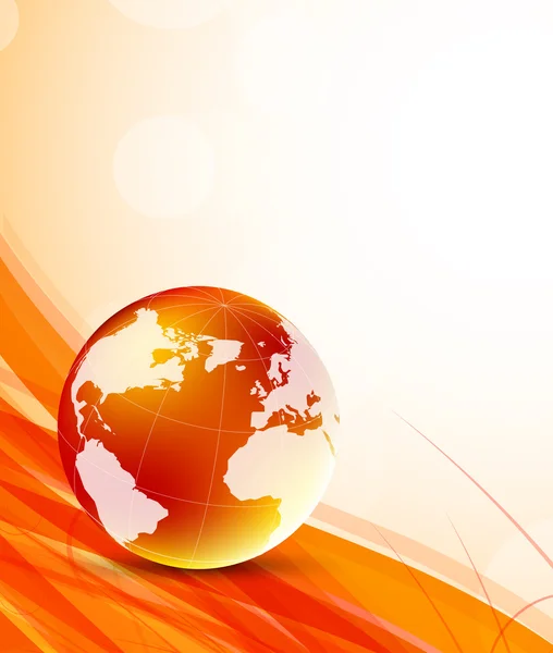 Achtergrond met oranje globes — Stockvector