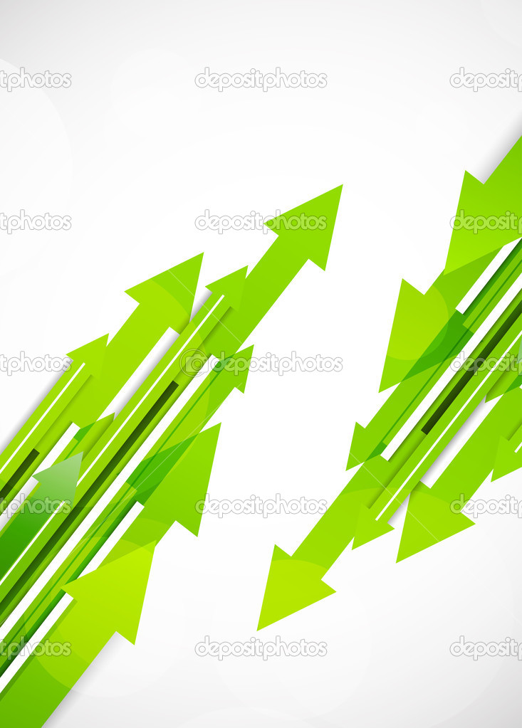 Background with green arrows