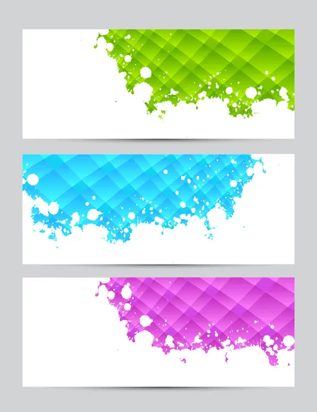 Set of banners with textures — Stock Vector