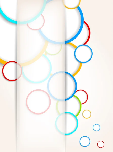Achtergrond met kleurrijke cirkels — Stockvector