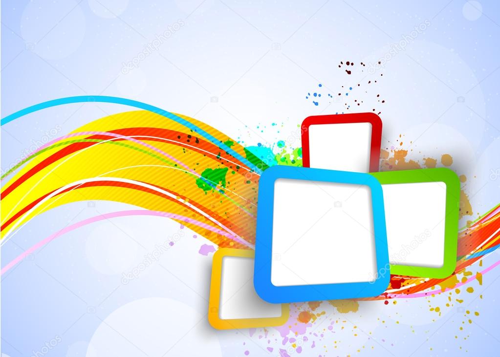 Colorful background with squares