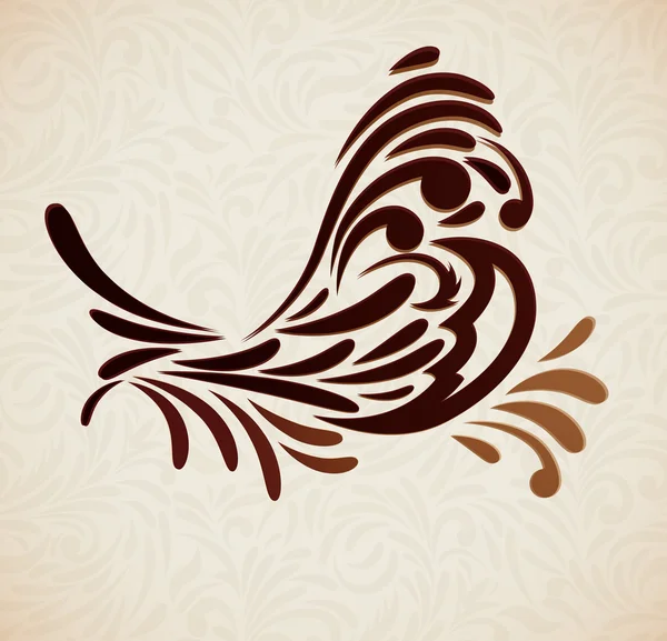 Hintergrund mit stilisiertem Vogel — Stockvektor