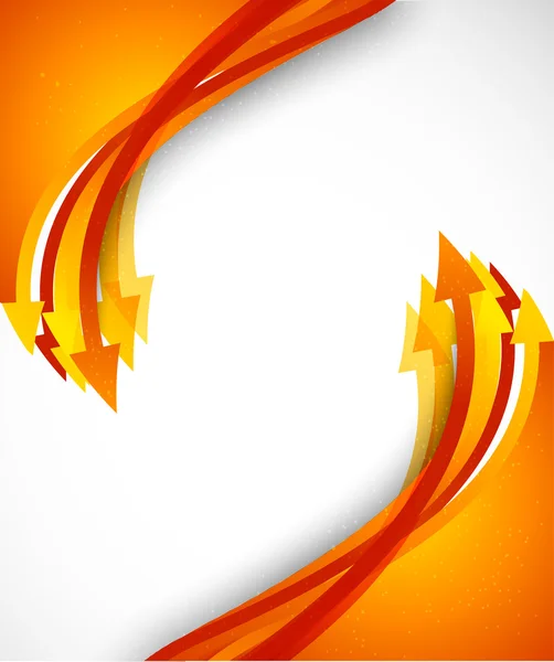 Achtergrond met oranje pijlen — Stockvector