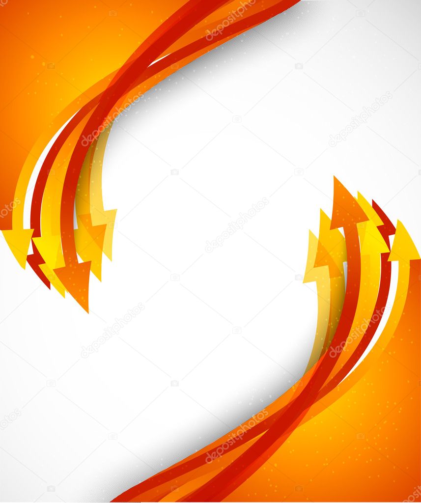 Background with orange arrows