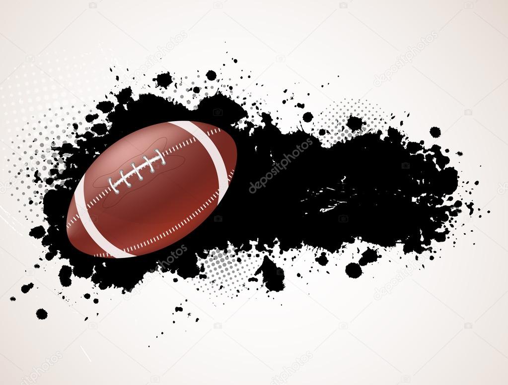 Grunge background with ball