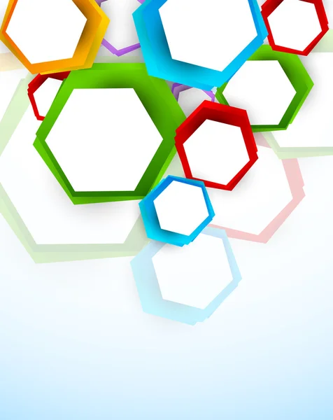 Background with colorful hexagons — Stock Vector