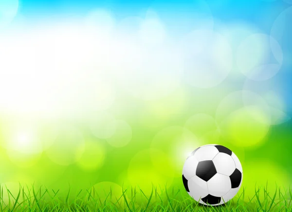 Fondo con pelota de fútbol — Vector de stock