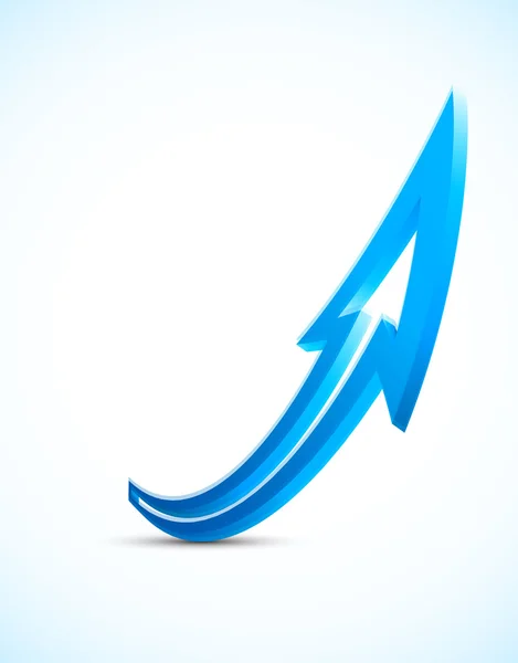 Bright blue arrow — Stock Vector
