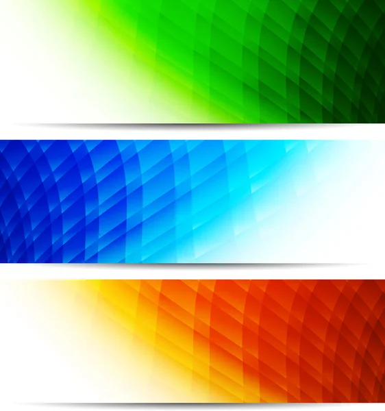 Set di banner tecnologici — Vettoriale Stock