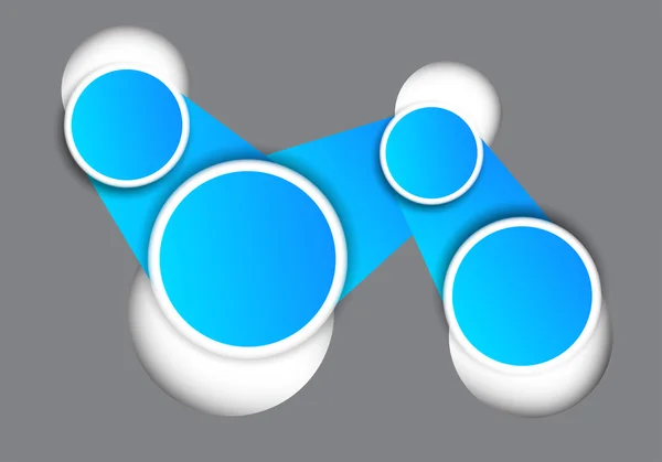 Bakgrunn med blå sirkler – stockvektor